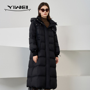 Long High Weight Warm 2024 Winter New Hooded Commuter Casual Down Jacket for Women
