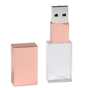 Luminous Crystal U Disk 32g Company School Engraved Gifts Business Engraved U Disk Engraved 64g Wedding Gifts