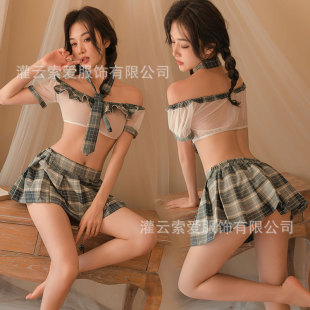 Sex Underwear College Style Student Dress jk Sailor Uniform Pure Desire Seduction Skirt suit Sister Role Play 9979