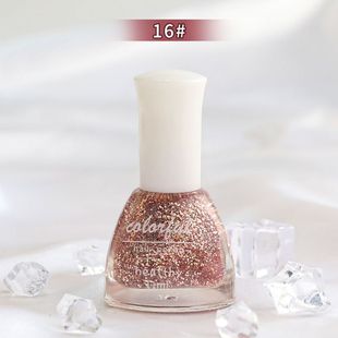 Autumn and Winter new nail polish Beisi beauty seven-day water-based non-peeling flash sequins nail polish bright series Nail Polish