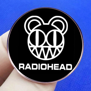 Брошь Radiohead Radio Commander Череп Рок-группа музыкальная булавка металлический сплав значок аксессуары