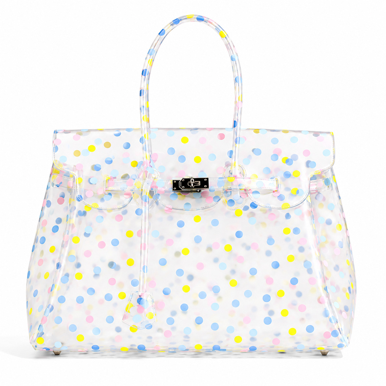 Cross-border Kiikii's same style Kelly bag 2026 new PVC jelly bag shoulder bag large capacity tote bag