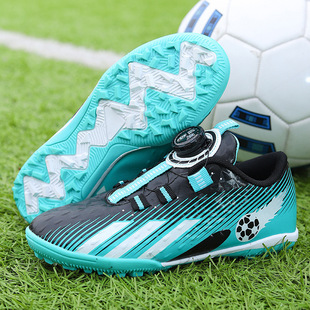 2024 new cross-border children's spinning buckle football training shoes TF scrubs boys and girls training grass shoes