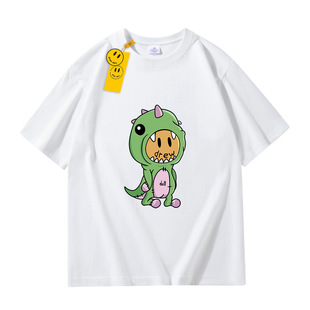 Draw Doll Joint 2023 Green Small Dinosaur Printed Couple Short Sleeve Unisex T-Shirt