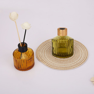 Simple aromatherapy bottle indoor rattan fragrance car perfume essential oil packaging glass empty bottle factory direct supply 100ml