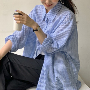 South Korea chic pink striped shirt top women's 2025 summer new cardigan sunscreen shirt women's coat