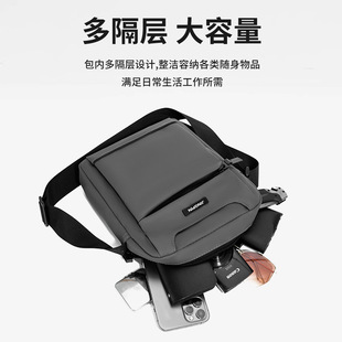 Cross-border Men's Bag 24 New Anti-splashing Oxford Cloth Film Small Square Bag Casual Men's Shoulder Bag Business Crossbody Bag