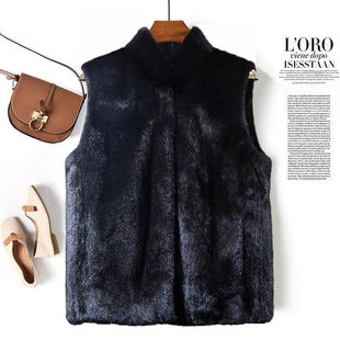Fur One-piece Anti-mink Vest Coat Autumn and Winter New Middle-aged plus size Loose Fashionable Elegant Short Vest