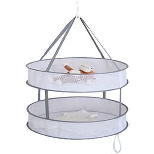 Windproof Clothes Basket Foldable Portable Clothes Drying Net Anti-Deformation Clothes Tile Net Bag Hanging Socks Artifact