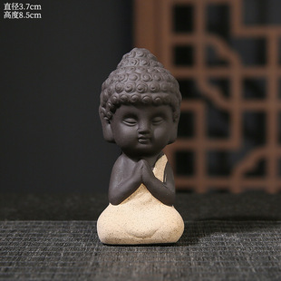 Cross-border creative purple sand small Buddha statue tea table decoration tea table small ornaments boutique can raise tea pet handmade tea to play