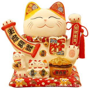 Украшения Lucky Cat Подарки на открытие Бизнес Бриск Главная Гостиная Магазин Касса Машет Рука Автоматическая Маша