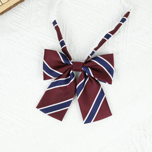 Jk Japanese Style Uniform Leather-band Free Tie Men's Bow Tie Women's All-match School Style Daily Striped Simple School Uniform