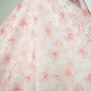 Blooming Flower Lace Floral Fabric Children's Wear dress Dress Shirt Sweater Autumn Fabric