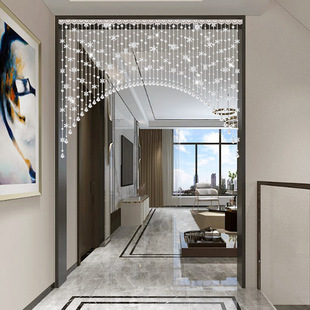 Crystal Bead Curtain Door Curtain Partition Living Room Entrance Aisle Snowflake Decoration Home Bathroom Bedroom Wedding Hanging New Product