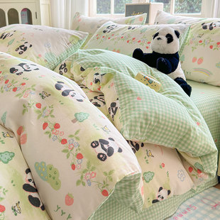 Cotton Bed Four-piece Set 2025 New Four Seasons Cotton Supplies Bed Cotton Quilt Cover Single-piece Household Quilt Cover