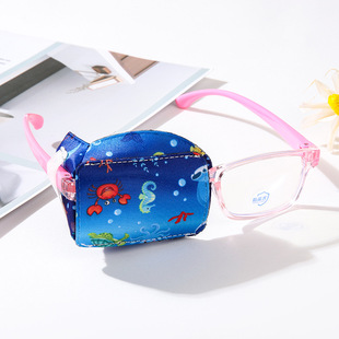 Children's amblyopia eye mask squint astigmatism training glasses cover cloth cartoon single eye mask shading eye patch wholesale