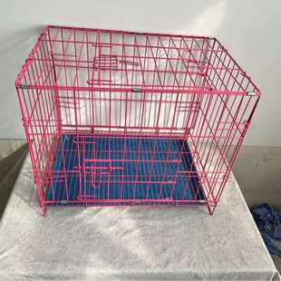 Thick export dog cage folding wire cage cat cage small dog medium and large dog cage with toilet separation pet cage