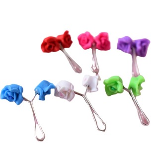 Factory supply Women's hijab scarf scarf scarf needle Pearl flat clip flower scarf clip
