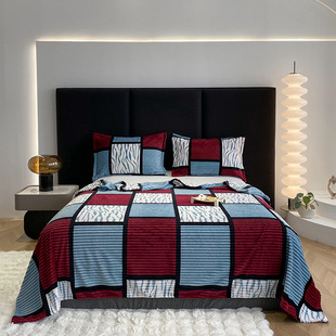 Cross-border foreign trade flannel blanket single-layer double-sided wool milk velvet office nap blanket shop celebration gift blanket