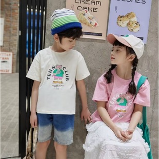 Xiao Hei Toi Summer Short Sleeve T-shirt Top Wholesale Children's Wear Short Sleeve Children's Short Sleeve Cotton A Top