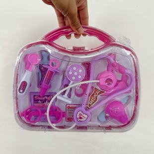 Amazon cross-border 14-piece pink blue doctor game toolbox play house toys [color random]]