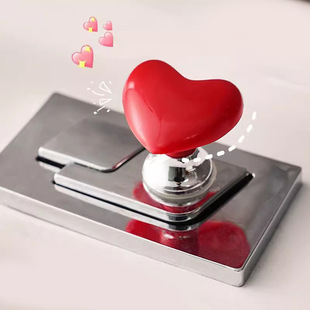 Color heart-shaped press toilet flush switch press toilet tank auxiliary button