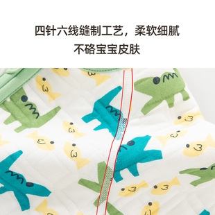 Baby Sleeping Bag Autumn and Winter Warm Split-leg Sleeping Bag Baby Long-sleeved Pajamas Newborn Zipper Multifunctional Kick-proof Quilt