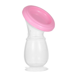 Suction cup full silicone breast pump manual breast pump partner milking anti-overflow breast milk collector automatic collection breast milk