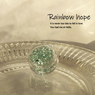 ins style small boxed transparent color irregular glass beads nail gravel DIY wear nail material jewelry accessories