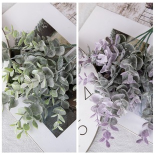 Factory sales eucalyptus green plant flower arrangement accessories with grass wedding supplies simulation flowers wholesale GF15434