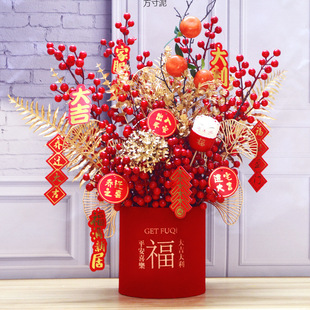 Wedding ornaments home new living room decoration simulation flower fortune fruit barrel flower arrangement ornaments a wholesale