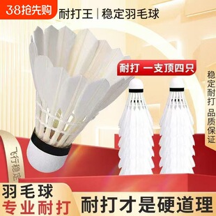 Adult 12 Badminton Professional Training Students Badminton Resistant King suit Stable Goose Feather Outdoor