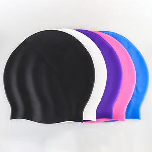 Factory Direct Sales Extra Large Swimming Cap Cross-Border Long Hair Special Silicone Swimming Cap Large Head Circumference Enlarged Version Adult Swimming Cap