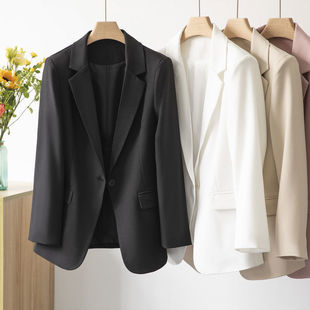 Black Suit Jacket Women's Short 2025 Spring New Cyber Popular All-match Fashionable Slimming Student Trendy Suit