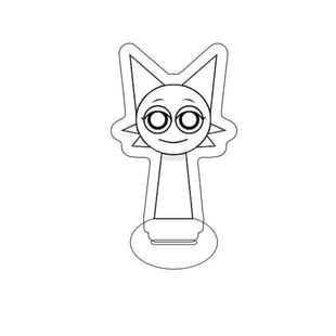 Animation peripheral Sprunki hot game character acrylic 6cm small standing card surface printing pendant