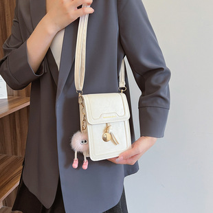 Summer Crossbody Simple Women's 2024 New Arrival Fashionable Style Popular Pendant Vertical Shoulder Crossbody Small Square Bag