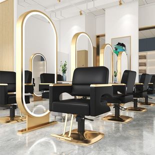Barber Shop Net Red Hair Salon Hair Cutting Chair Net Red Hairdressing Chair Adjustable Salon Care Hair Salon Large Work Chair