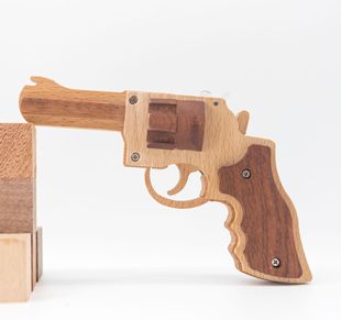 Smith Wesson revolver handmade DIY material package learning teaching research woodworking course experience materials
