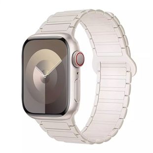 Применимо для Apple iwatchs10 ремешок силиконовый магнит три бусинки обратный ремешок applewatch8/9 поколения