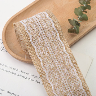 Linen Roll Ribbon DIY Handmade Wedding Christmas Crafts Lace Linen Roll Rope Kindergarten Decorative Linen