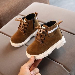 Autumn and winter children's shoes boys cotton martin boots girls retro single boots baby toddler shoes children snow boots wholesale