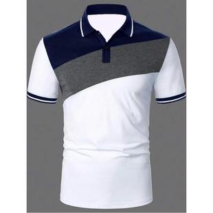 2024 Cross-border European and American Men's Polo Shirt 3D Digital Printing Business Casual Comfortable Color Collar Short-sleeved Shirt