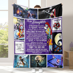 Halloween Christmas Cry Night Flannel Blanket Holiday Gift Bedding Living Room Sofa Lazy