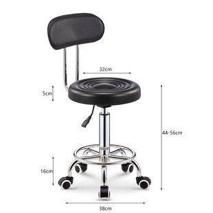 Barbershop Hairdressing Chair Lifting Round Stool Big Work Stool Stool Pulley Rotating Haircut Nail Art One Piece