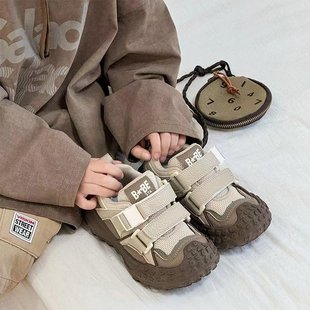 Boys shoes 2025 spring and autumn new children's sneaker ugly cute big head girls mesh breathable hiking shoes big children's tide