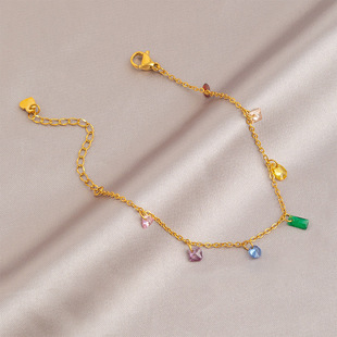 Light Luxury High-end Sense Golden Double-sided Butterfly Bracelet Titanium Steel Color-free Jewelry Korean-style All-match Exquisite Hand Jewelry for Women
