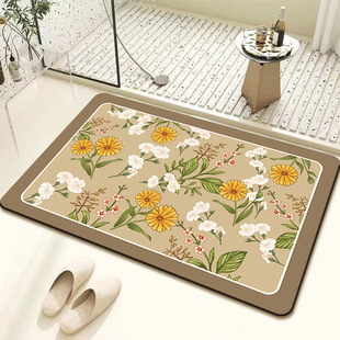 Soft Diatom Mud Mat Bathroom Toilet Door Absorbent Quick-drying Non-slip Foot Mat Toilet Toilet Rug
