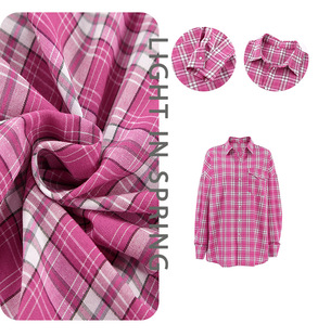 Spring and Summer 2025 New Pink Plaid Shirt Instagram Niche Girly Shirt Amazon European and American Women's Clothing