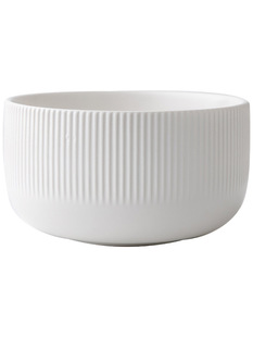 Joker-Dika Series White Vertical Ceramic Bowl ins Western Plate Simple Relief Tableware Wholesale
