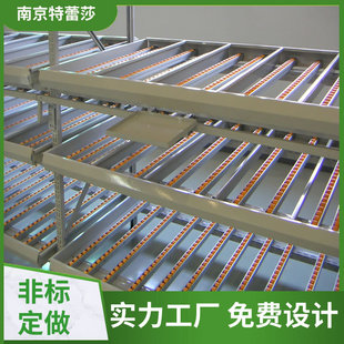Flow Shelf Aluminum Alloy Sheet Metal Flow Strip Gravity Production Line Rail FIFO Pulley Shelf
